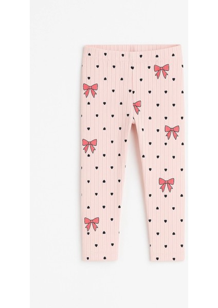 Çiçek ve Kurdela Baskılı Kız Çocuk 2'li Tayt 20605-1 fiyatları