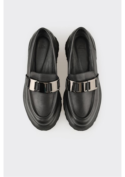 Siyah Deri Kadın Günlük Ayakkabı fırsatları