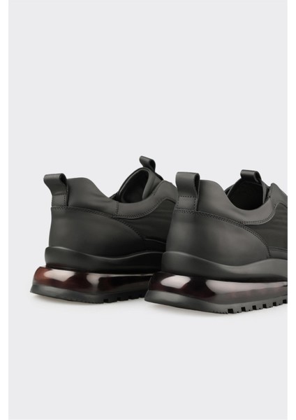 Siyah Deri Erkek Spor Ayakkabı indirimleri