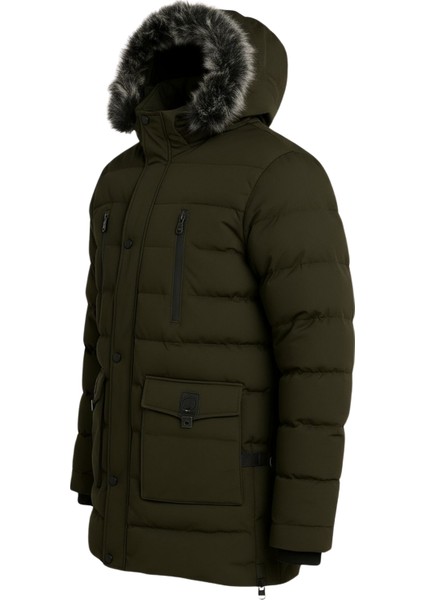 Erkek Yeşil Erkek Outdoor Su Geçirmez Kapüşonlu Kışlık Kaban – Rüzgar ve Yağmura Dayanıklı Mont&kaban fiyatları