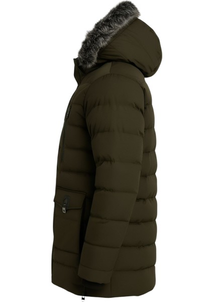 Erkek Yeşil Erkek Outdoor Su Geçirmez Kapüşonlu Kışlık Kaban – Rüzgar ve Yağmura Dayanıklı Mont&kaban fırsatları