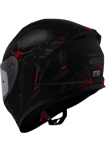 Gıvı 50.x Arachno Mat Siyah-Kırmızı Kask modelleri