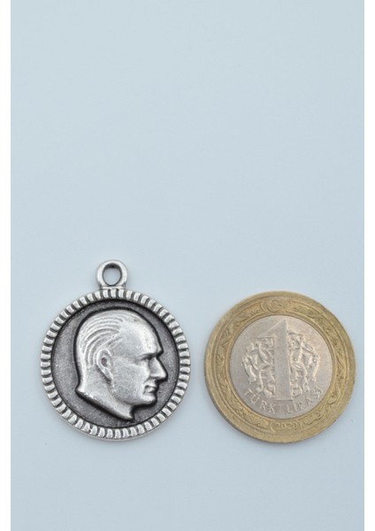Atatürk Madalyon Gümüş Kaplama Deri Ip Kolye fırsatları