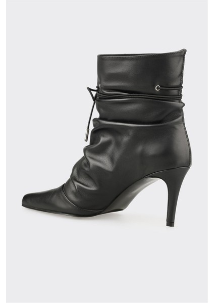 Siyah Deri Kadın Klasik Bot modelleri