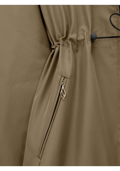 Alpaco Çıkma Kapşonlu Yıldız Metal Detaylı Kaban -Taba -Collectıon modelleri