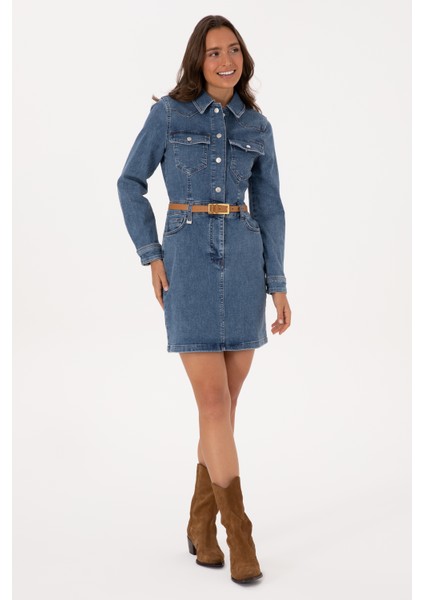 Kadın Mavi Elbise (Jean) 50309415-DN0022