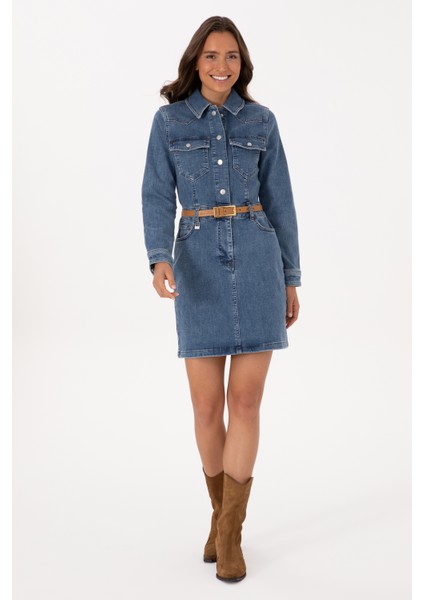 Kadın Mavi Elbise (Jean) 50309415-DN0022 modelleri