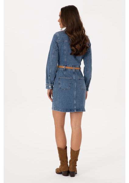 Kadın Mavi Elbise (Jean) 50309415-DN0022 fırsatları