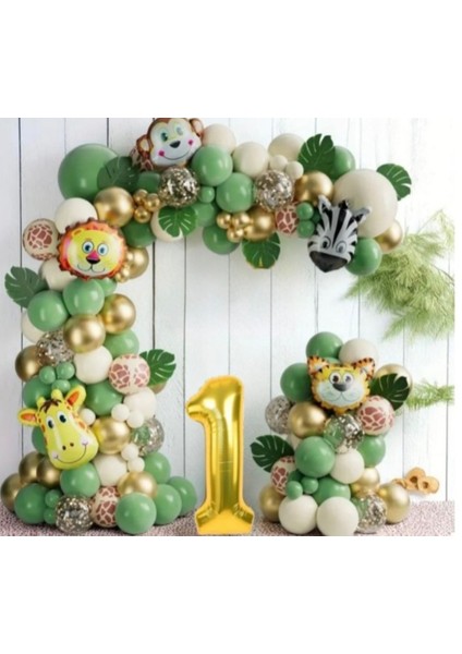 Lüx Safari Doğum Günü Konsepti - Yaş Günü Doğum Günü Kutlama Partisi Seti