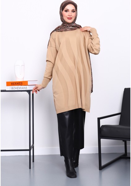 Bisküvi Soğuk İplik Merserize Triko Tunik fiyatları