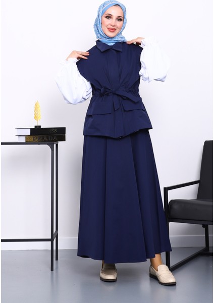 Lacivert Cepli Yelek Etekli Bondit Takım fiyatları