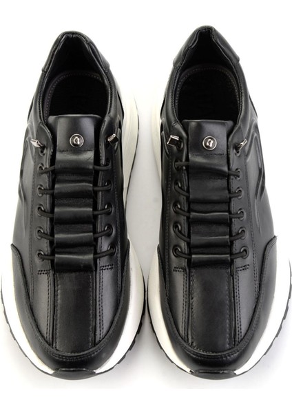 Siyah Hakiki Deri Erkek Sneaker E01401011443 fırsatları