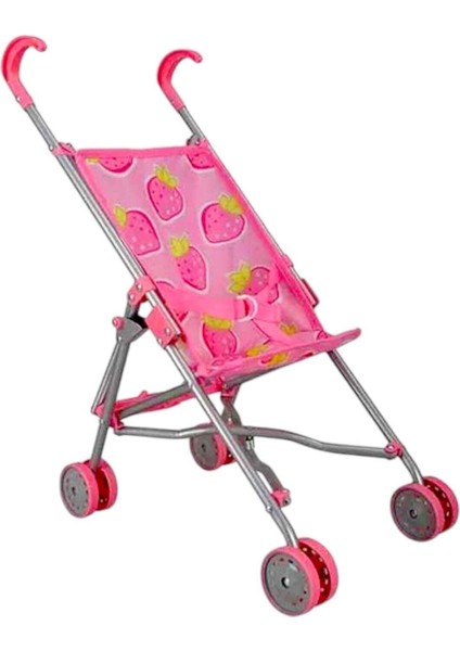 Seçtim Aldım Sunman The Stroller Bebek Arabası Baston Puset Metal Katlanır Çilek Desenli 4 Teker 3+