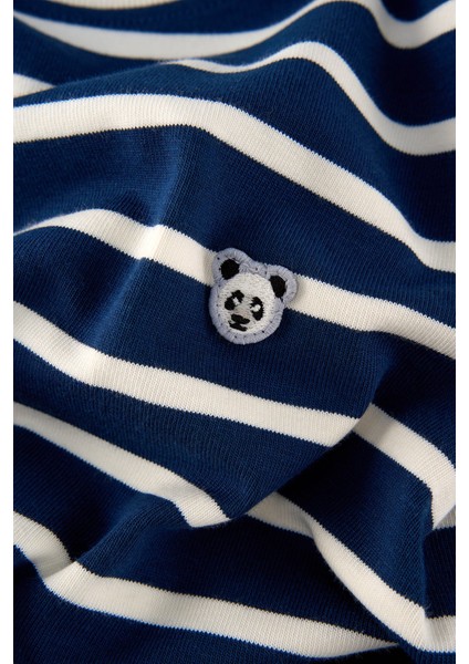 Panda Heavyweight T-Shirt - Ekru / Lacivert fiyatları