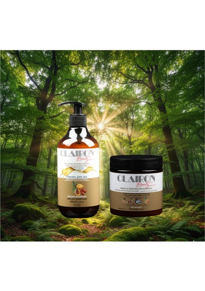 Argan Şampuan ve Yoğun Besleyici Saç Maske Set 500ML+500ML fiyatları