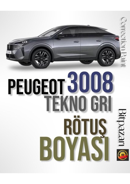 Peugeot 3008 Tekno Gri - Kca - Çizik Giderici Fırçalı Rötuş Boyası 20 ml