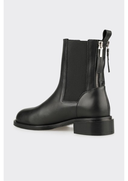 Siyah Deri Kadın Klasik Bot modelleri