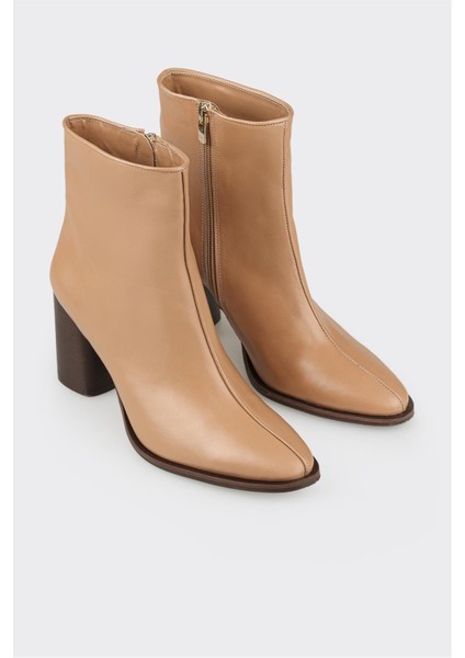 Naturel Deri Kadın Klasik Bot fiyatları