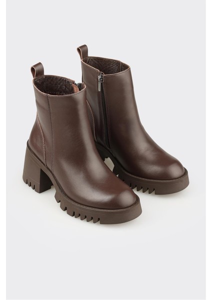 Kahve Deri Kadın Günlük Bot fiyatları