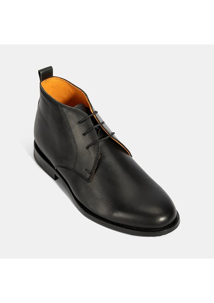 Kadın Turuncu Astar Detaylı Siyah Deri Bot indirimleri