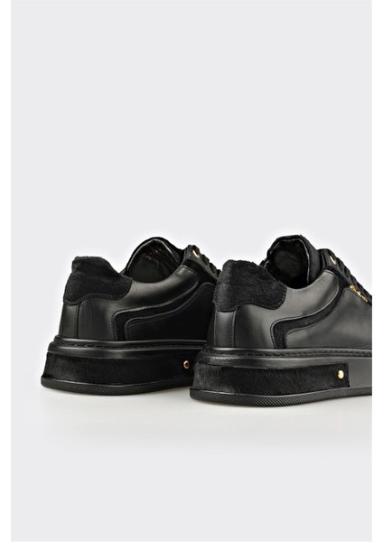 Siyah Deri Erkek Spor Ayakkabı indirimleri