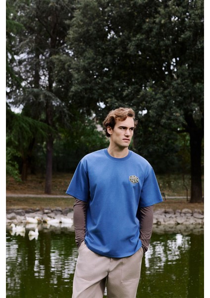 Mountain Wanderer Premium T-Shirt - Lacivert