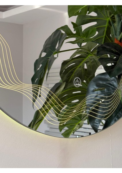 Çizgi Desenli Minimalist LEDLİ Özel Tasarım Ayna fırsatları