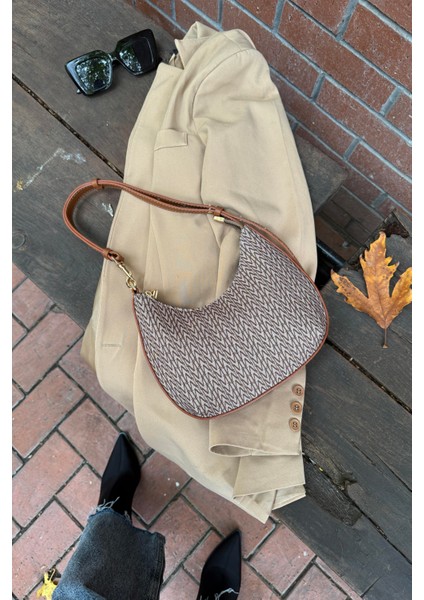 Lagraccio Paris Kadın Pablo Omuz Çantası Baskılı Vizon