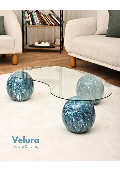 Modern Orta Sehpa & Küre Sehpa & Top Sehpa & Şeffaf Fasulye Cam & Ocean fiyatları