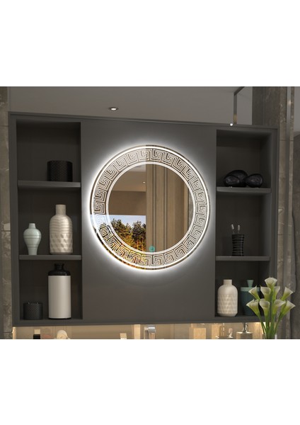 Versace Işıltısı: Lüks Desenli Minimalist LEDLİ Özel Tasarım Ayna modelleri