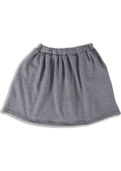 Kadife Biyeli Gri Pötikare Kışlık Kız Çocuk Etek fırsatları