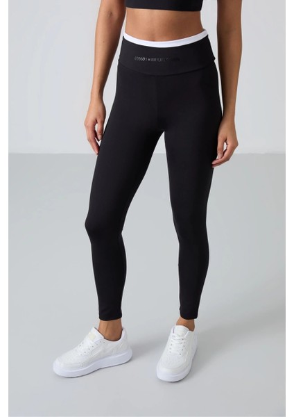 Siyah Polyester Esnek Standart Fit Performans Kadın Tayt Takım 95333 fiyatları