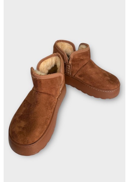 Süet Içi Kürklü Kalın Taban Kadın Bot Taba indirimleri