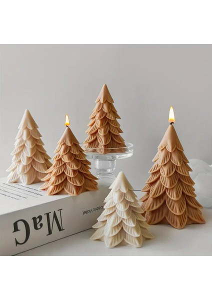 Modern Yılbaşı Ağacı Christmas Silikon Mum Kalıbı