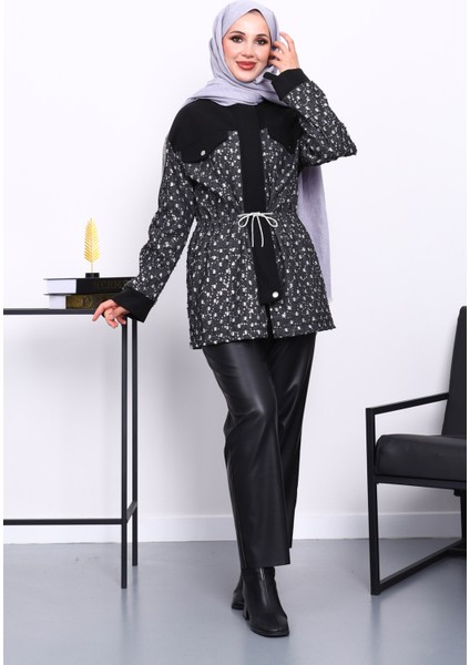 Siyah Sahte Cepli Bel Büzgülü Ceket fiyatları