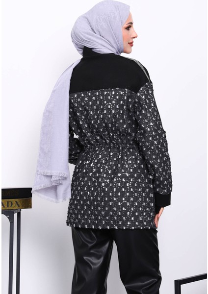 Siyah Sahte Cepli Bel Büzgülü Ceket fırsatları