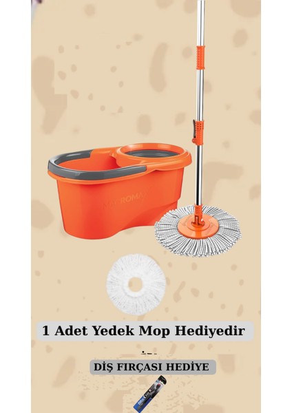 Focus Otomatik Temizlik Seti Kova Mop Seti ve 1 Adet Yedek Mop