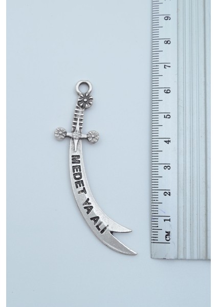 Zülfikar Kılıcı Gümüş Kaplama Deri İp Kolye modelleri