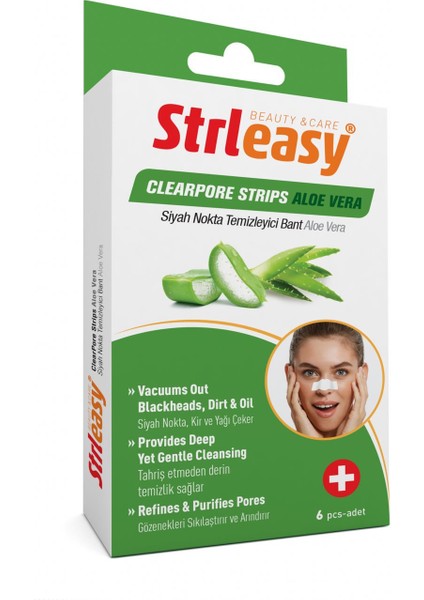 Siyah Nokta Burun Temizleme Bant Aloe Vera 6'lı