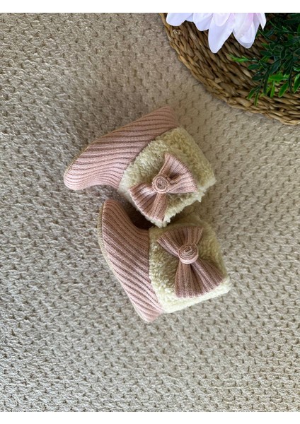 Kız Bebek Patik - Pudra modelleri
