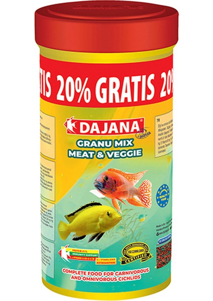 Techmrt Dajana Granu Meat-Veggie Mix 250+50ML Promo 150GR