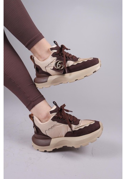 REPS Tokalı Süet Paraşüt Garnili Sneakers KAHVERENGİ fırsatları