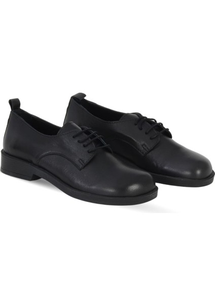 Siyah Deri Kadın Az Topuklu Ayakkabı 01WF2005 01WF2005 fiyatları