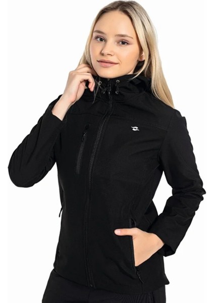 Kadın Içi Polar Astar Su & Rüzgar Geçirmez Softshell Kışlık Mont Ceket 5037-B 07