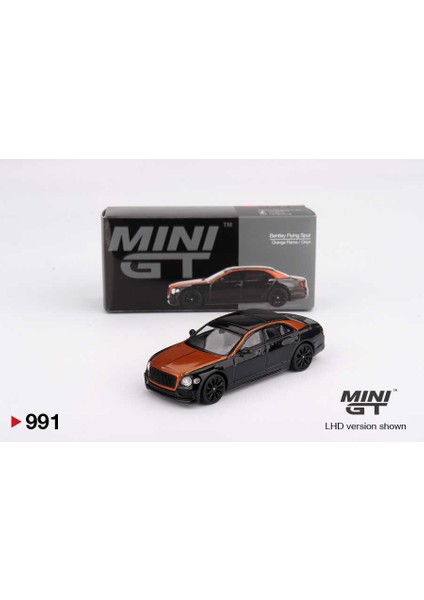 Mını Gt 1:64 Bentley Flying Spur Orange Flame Onyx Diecast Model Araba MGT00991