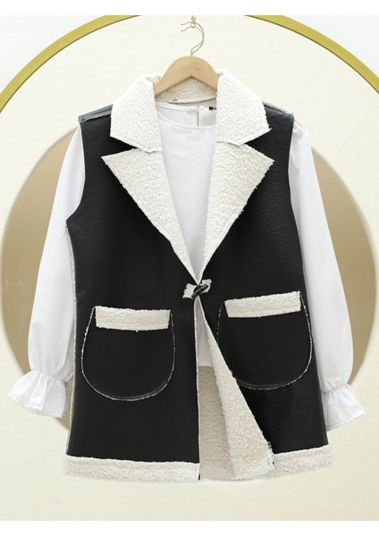 Alpaco Içi Kuzu Peluş Çift Cepli Yelek -Ekru -Collectıon