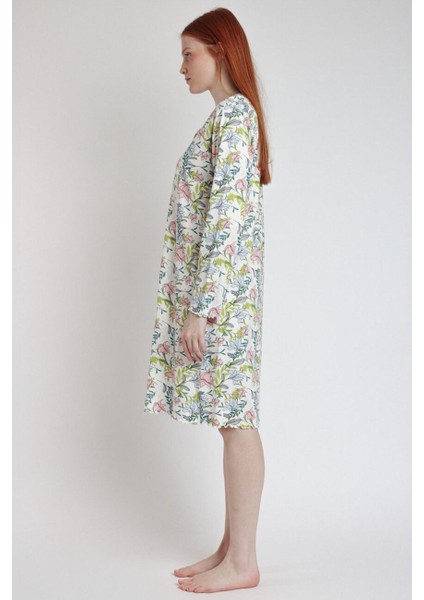 61412 Pembe Çiçek Desenli Gecelik fiyatları