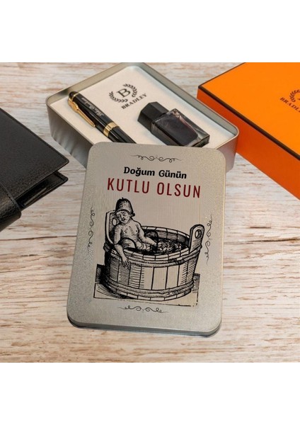 Kişiye Özel Metal Kutulu Şık Dolma Kalem Seti – Doğum Günü Hediyesi