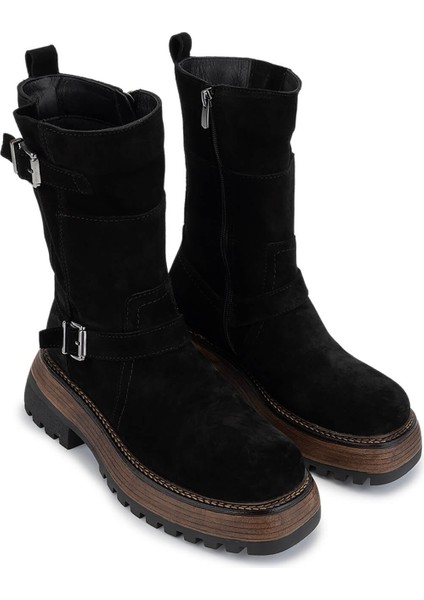 Kadın Hakiki Deri Siyah Süet Casual Bot 945 11932 Bn Bot SK24-25 Sıyah Suet fiyatları