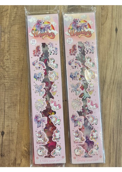 Renkli Unicorn Sticker Seti*10 Adet fiyatları